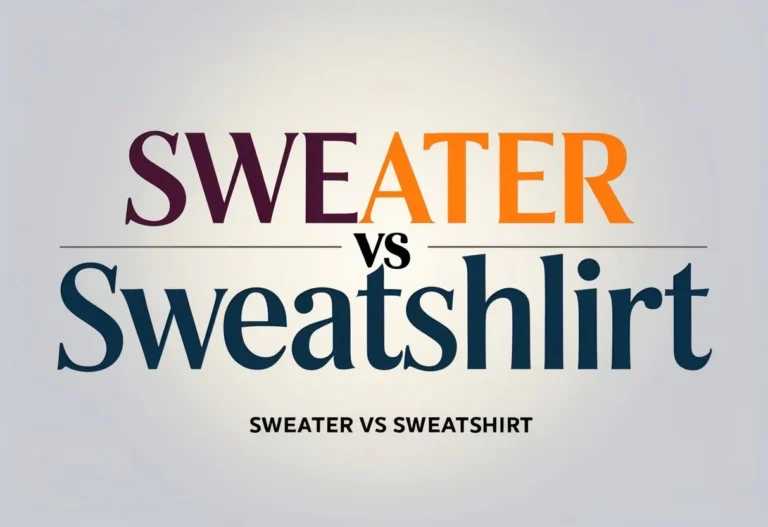 Sweater vs Sweatshirt